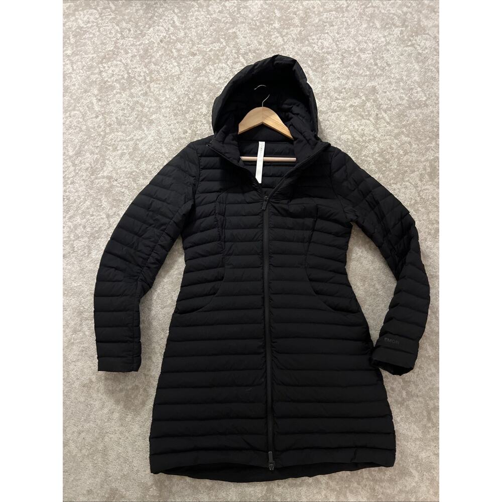 Lululemon Pack It Down Jacket Women's Size 8 Black Goose Down